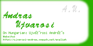 andras ujvarosi business card